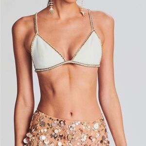 Never worn Retrofete Deja Chrystal Embellished Bralette/top.